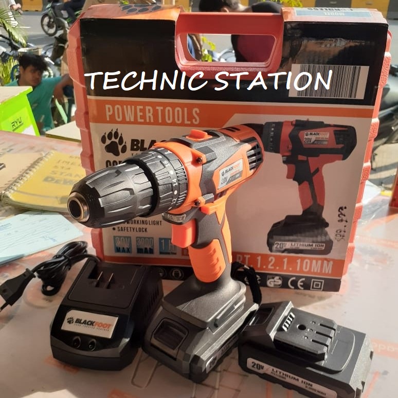 IMPACT CORDLESS DRILL BLACKFOOT 20V bor baterai 20V