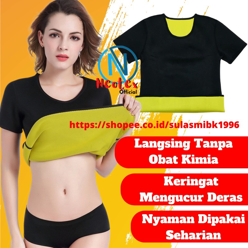 Korset Pelangsing Tubuh Cloth Hot Shaper Corset Perut Kaos Olahraga Kroset Pengecil Perut