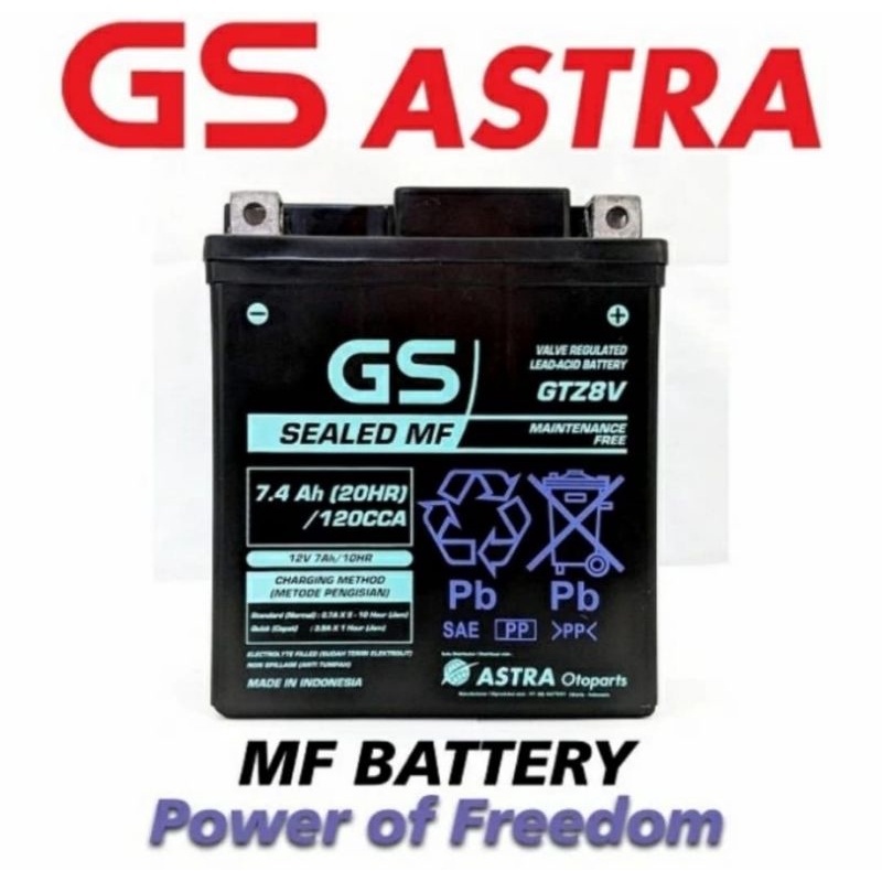 Jual AKI GS ASTRA GTZ8V ORIGINAL UNTUK MOTOR XMAX X MAX R25 MT 25 CBR