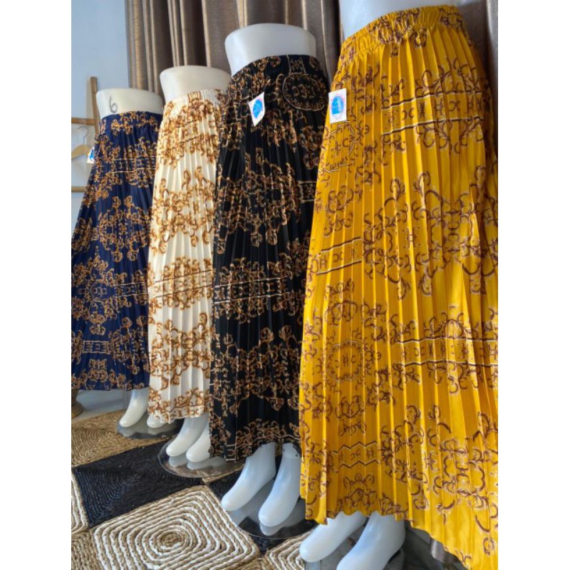 S-222 ROK PLISKET MOTIF SULTAN PREMIUM TERMURAH ROK PLISKET MOTIF MAYUNG