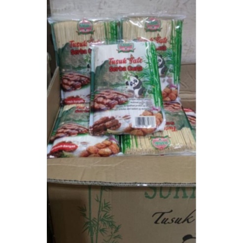 Tusuk Sate Serba Guna Tusuk Sate Bamboo Import Isi +/- 500 gram