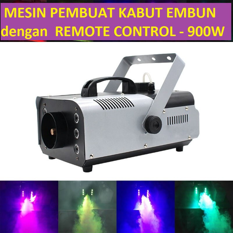 GVT Mesin Pembuat Kabut Embun Mist Smoke Fog Machine RGB with Remote Control 900W