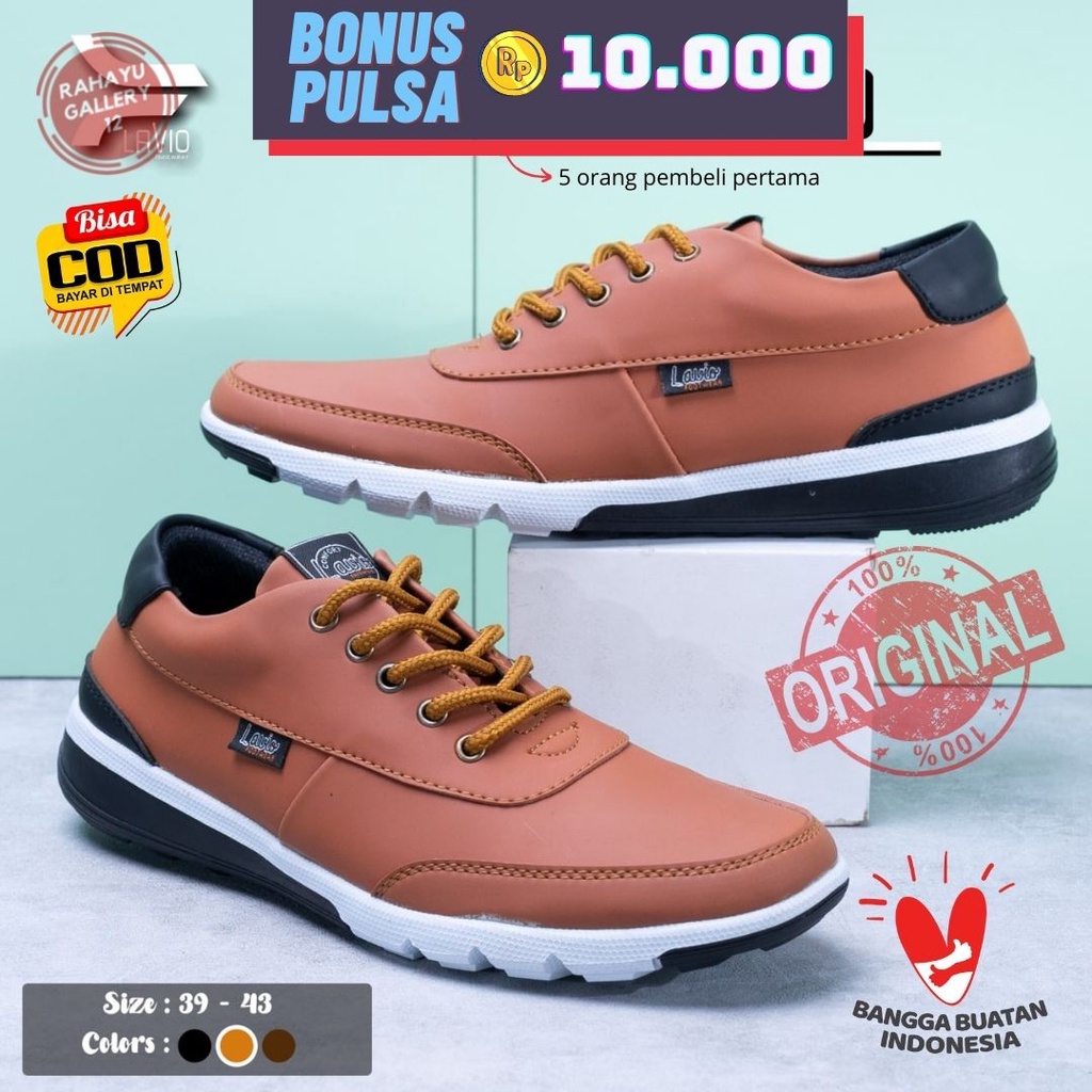 Sepatu Kasual Pria Keren Original Casual Cowok Lavio Stich