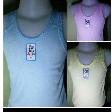 6Pcs Singlet bayi Asta Polos putih dan warna / singlet bayi dan anak / kaos dalam anak asta