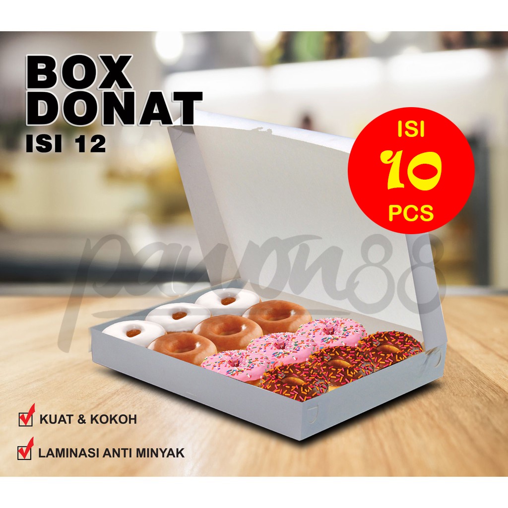 

Kotak Box Dus Donat PUTIH Isi 12 -( 10 Pcs )