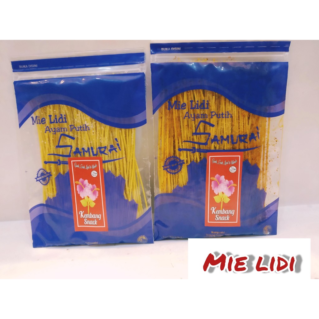 

KUE KERING- MIE LIDI RASA BALADO KEMASAN 100GR-KEMBANG SNACK