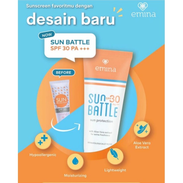 Emina Sun Protection SPF 30 PA +++ ( new packaging)