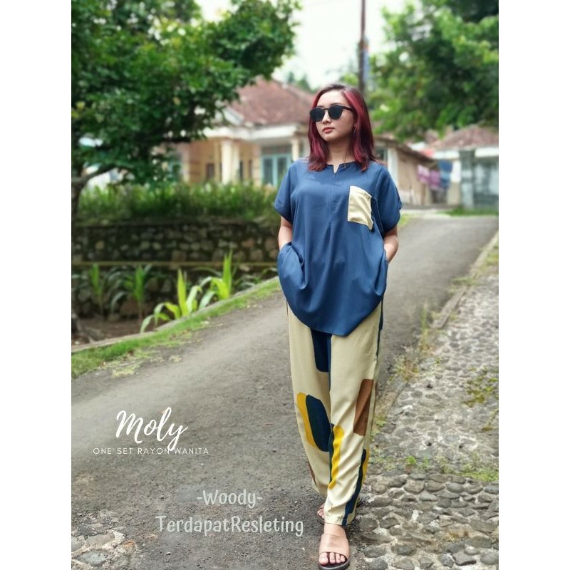 ONE SET RAYON BUSUI LENGAN PENDEK STELAN RAYON JUMBO LENGAN PENDEK