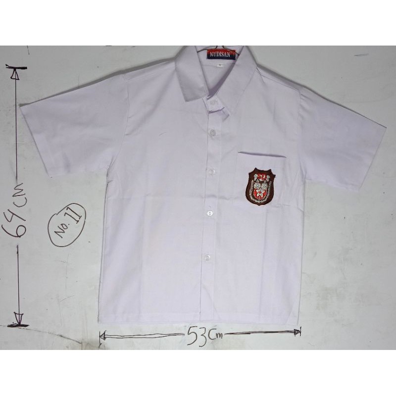 baju seragam sekolah SD lengan pendek no 11 nudisan