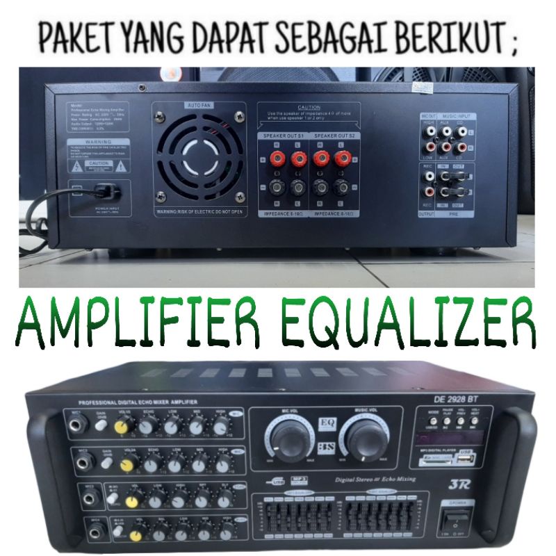 Paket Audio Pro Speaker 6 Inch 4 Titik Cafe,Restoran,Klinik,Kantoran Ampli Bluetooth Connect Smart tv