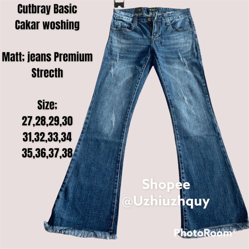 CELANA JUMBO CEWEK CUTBRAY MANIS RAWIS/CUTBRAI BASIC CAKAR SIZE 27 SAMPAI 34 DAN JUMBO