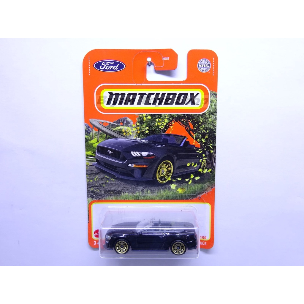 Matchbox 2018 Ford Mustang Convertible Hitam