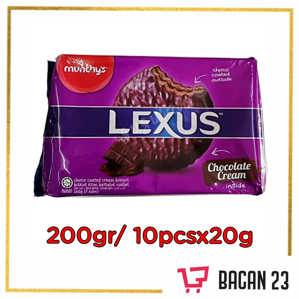 Munchy's Lexus Biskuit Bulat Chocolate Cream (200gr) / Biskuit Lapis / Bacan 23 - Bacan23