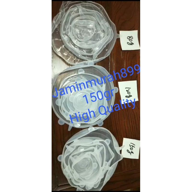 Silicone Cover Mangkok Anti Tumpah 6in1 Tutup Mangkok Serbaguna Tutup Karet Bowl Cover