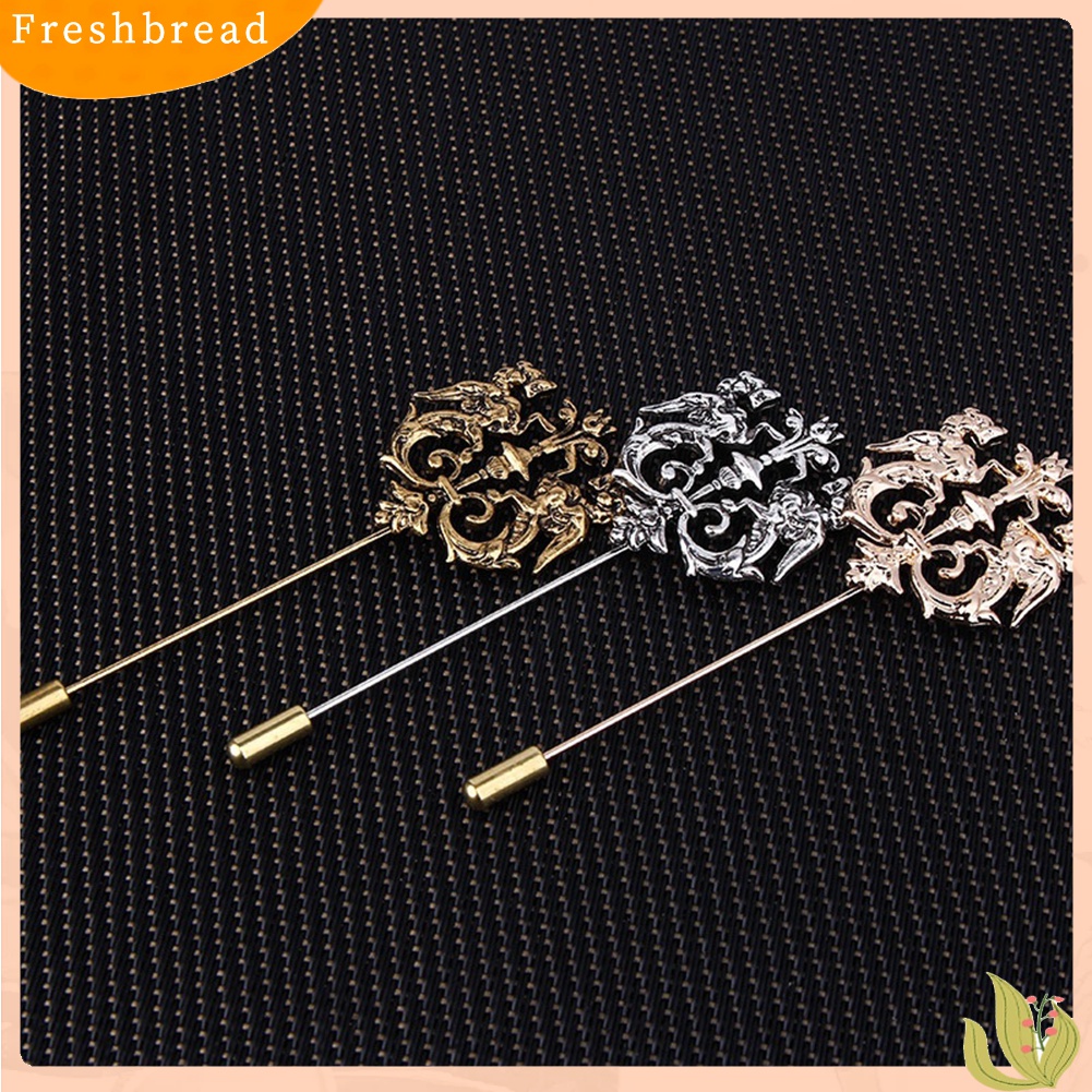 Fresh| Bros Pin Bentuk Singa Ganda Hollow Gaya Vintage Untuk Pria