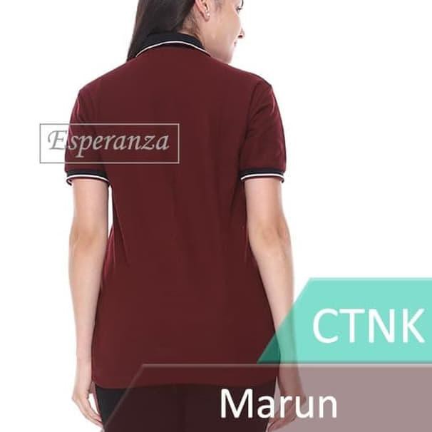 ➺ Kaos Polo Polos Esperanza CTN K Marun Grosir Lacoste Cotton Murah ♠