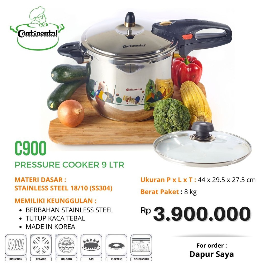 Panci Presto ± 9L Continental C900