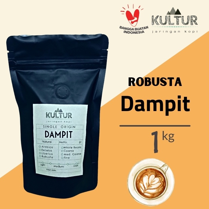 

COFFE BEAN BIJI KOPI ROBUSTA DAMPIT 1 KG