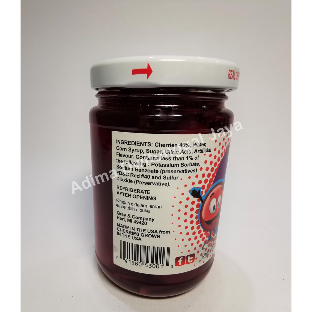 Cherryman Red Cherries with stems/Buah Cherry dengan tangkai 283gr