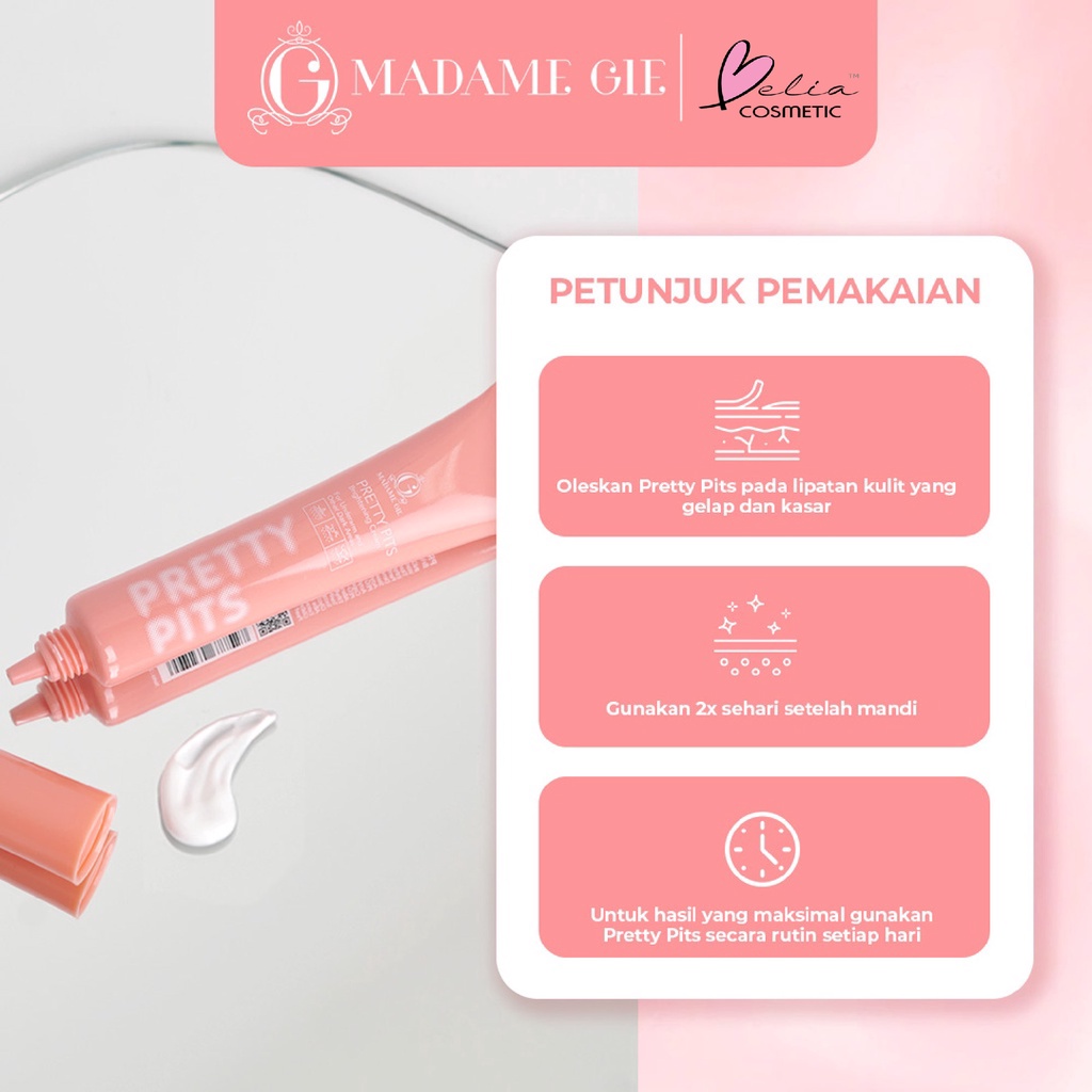 ❤ BELIA ❤ Madame Gie Pretty Pits Brightening Cream - Krim Pencerah Lipatan Kulit Tubuh | BPOM