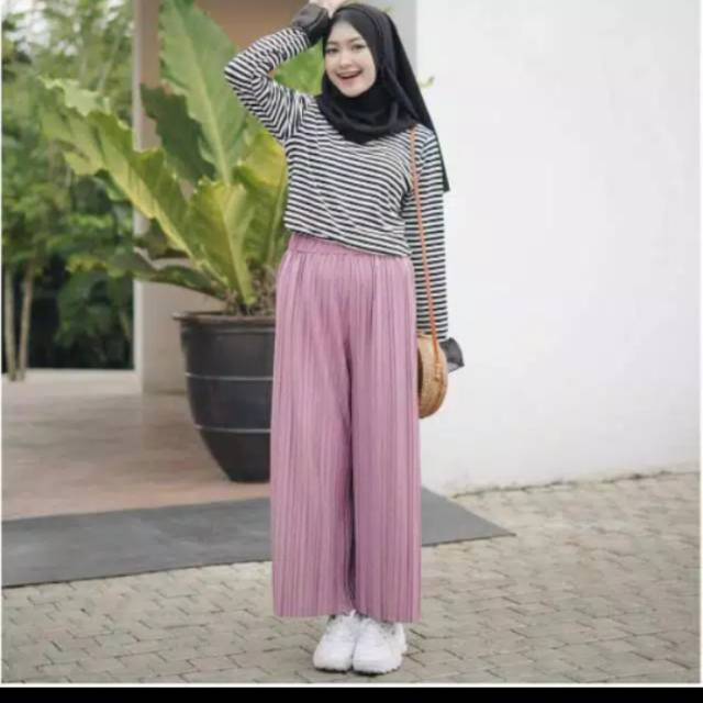 Celana kulot plisket import premium celana plisket lurus Celana kulot plisket import premium celana plisket lurus
