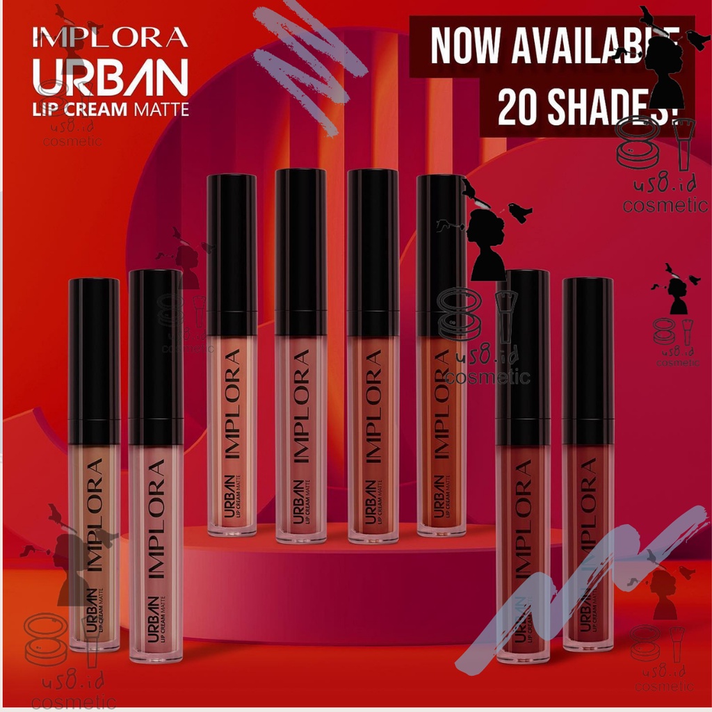 FREE BUBBLE WARP IMPLORA Urban Lip Cream Matte Original BPOM - Lipcream Surabaya