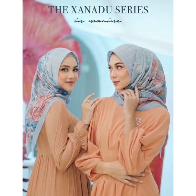 Xanadu series buttonscarves Marine