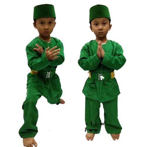 BAJU PANGSI ANAK SD SAMPAI SMP I PAKAI ADAT BETAWI ANAK LAKI DAN PEREMPUAN