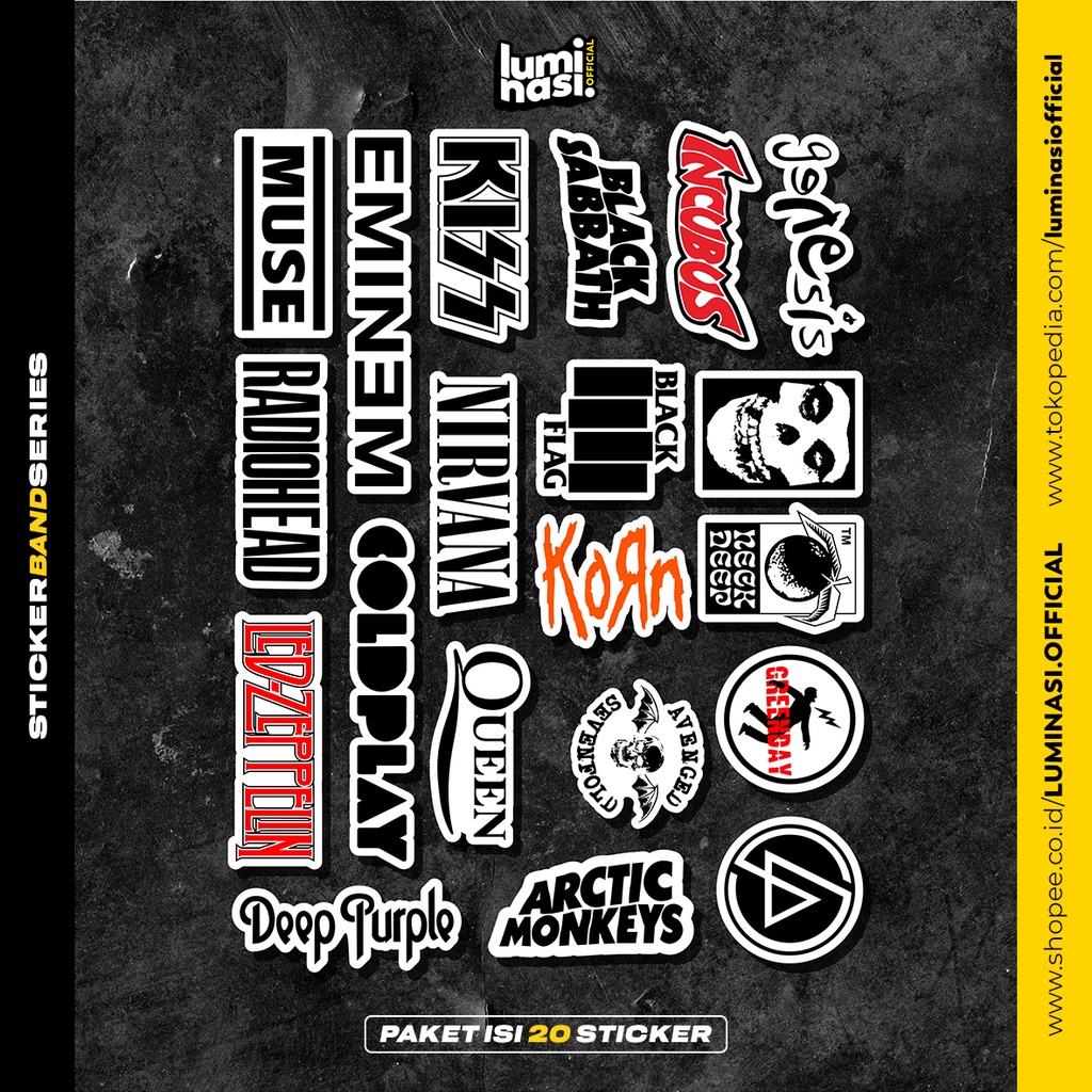 

Cutting Sticker Die Cut | Band Series Vol.1 | Isi 20