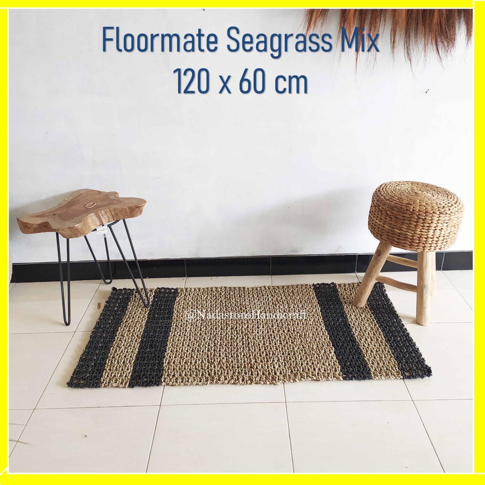 FLOOR MAT KARPET ANYAMAN SEAGRASS / TIKAR ALAS LANTAI / FLOORMATE 120 X 60 CM