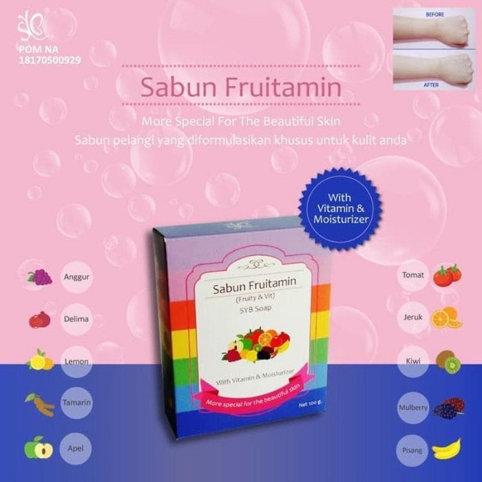 SYB Sabun Fruitamin GIRLSNEED77 Sabun Pembersih Tubuh