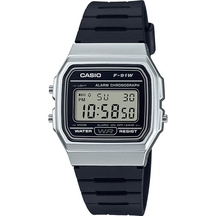 Casio F-91WM-91 Silver Jam Tangan Jam Teroris Vintage Original F91