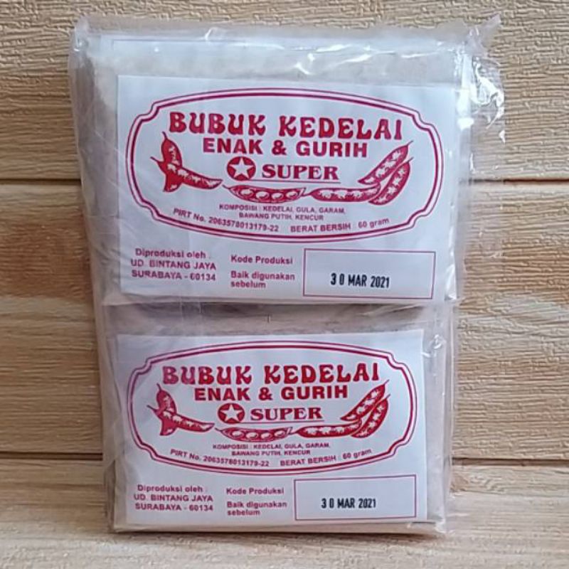 

Bubuk Kedelai/Bubuk Ketan Cap Bintang Super 60 gr