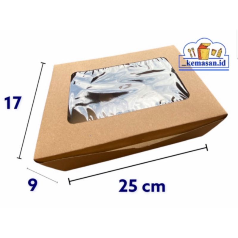 

Dus Coklat Kraft Window Laminasi Cupcake 6 Lubang 25x17x9cm