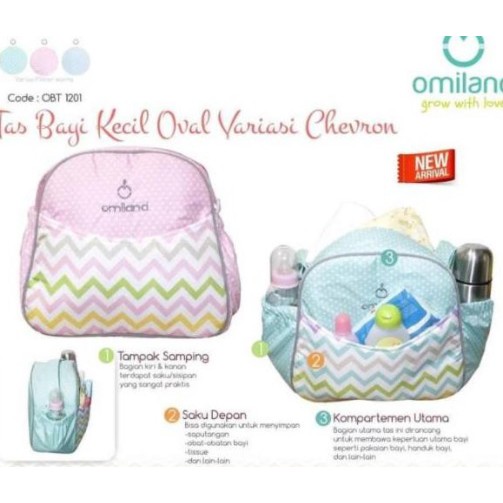 Omiland Tas Bayi Kecil Oval Variasi - OBT1201