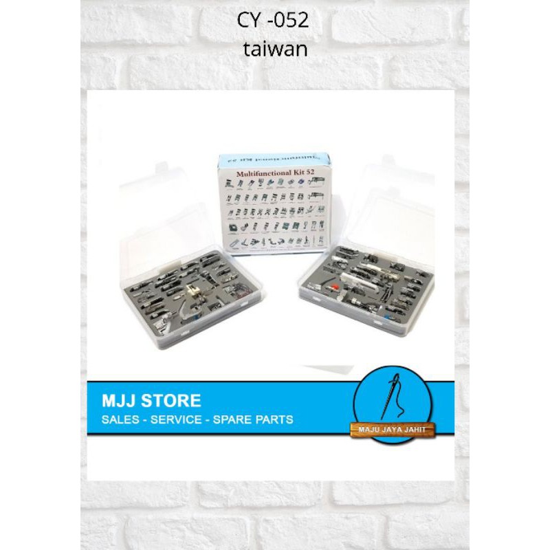 Set 52 sepatu mesin jahit portable dengan kotak penyimpanan