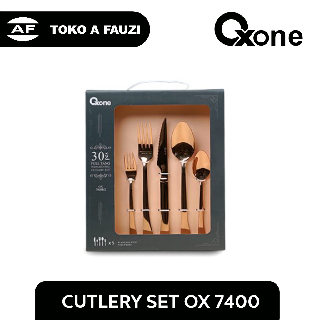 OXONE SENDOK GARPU SET OX-7400 FULL TANG Cutlery Set Stainless 30Pcs