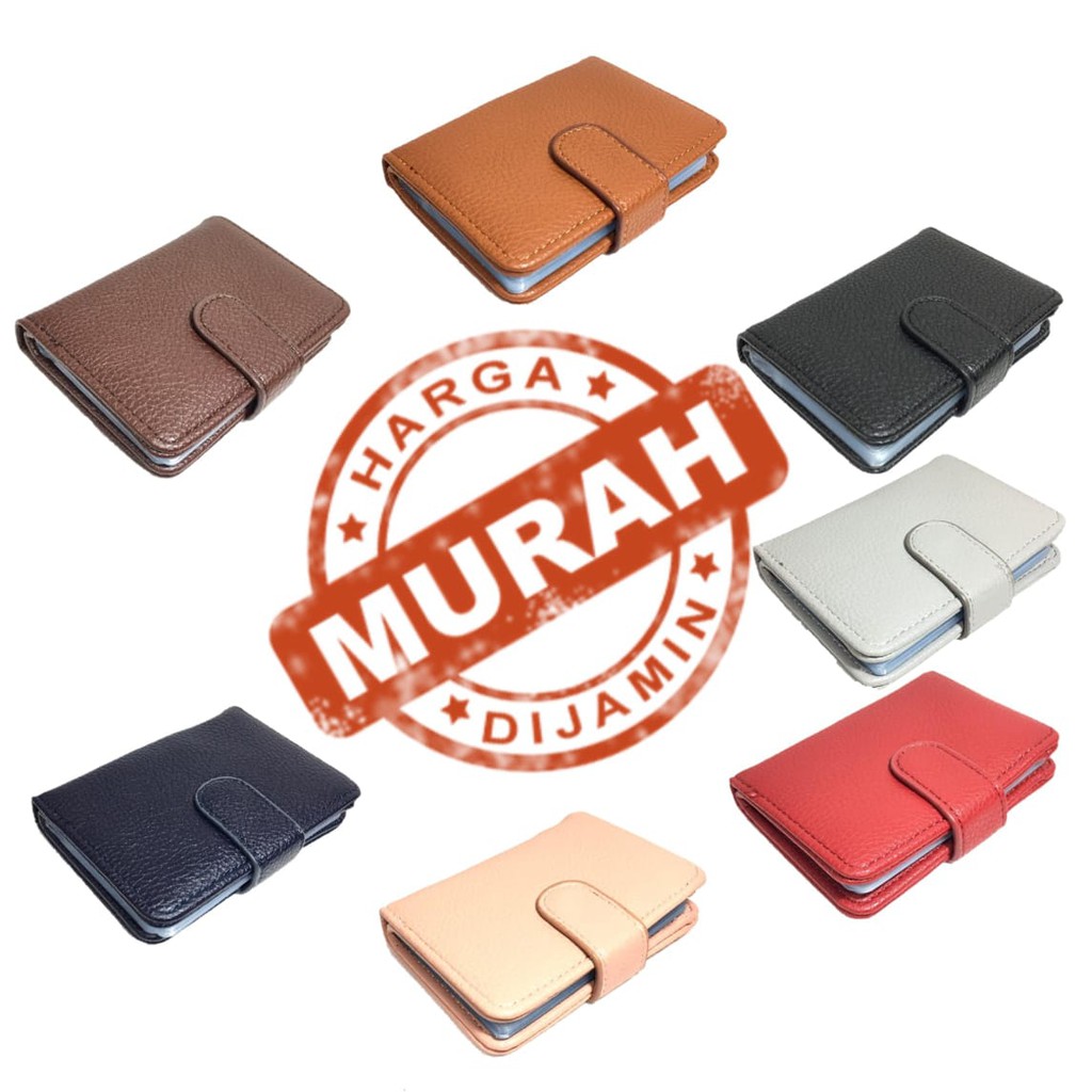 Dompet Kartu 26 in 1 Card Holder + slot uang kulit sintetis dompet kartu kredit elegan - K-1