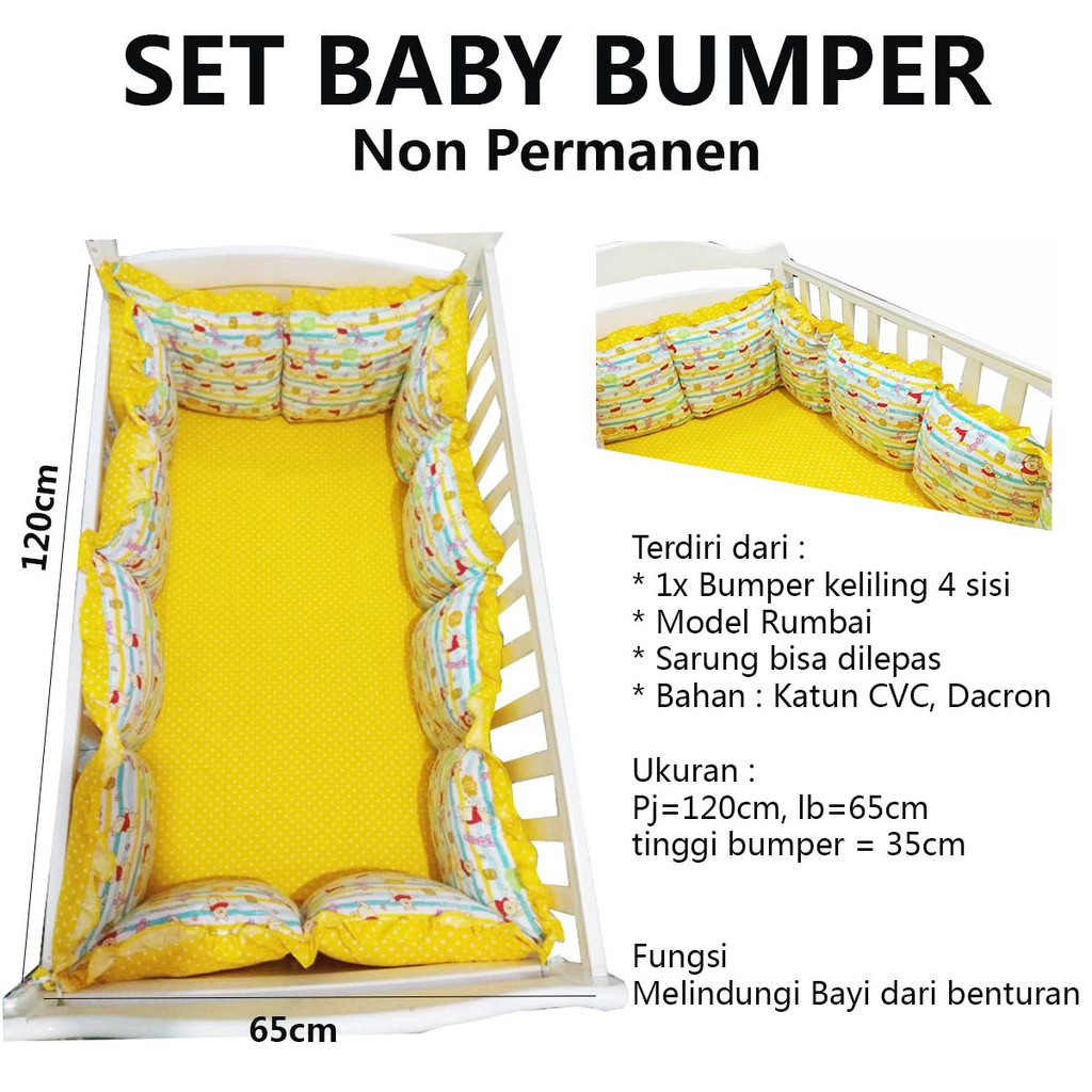 PO BABY BUMPER NON PERMANEN 120x65cm Bumper Pelindung bayi Sarung Lepas