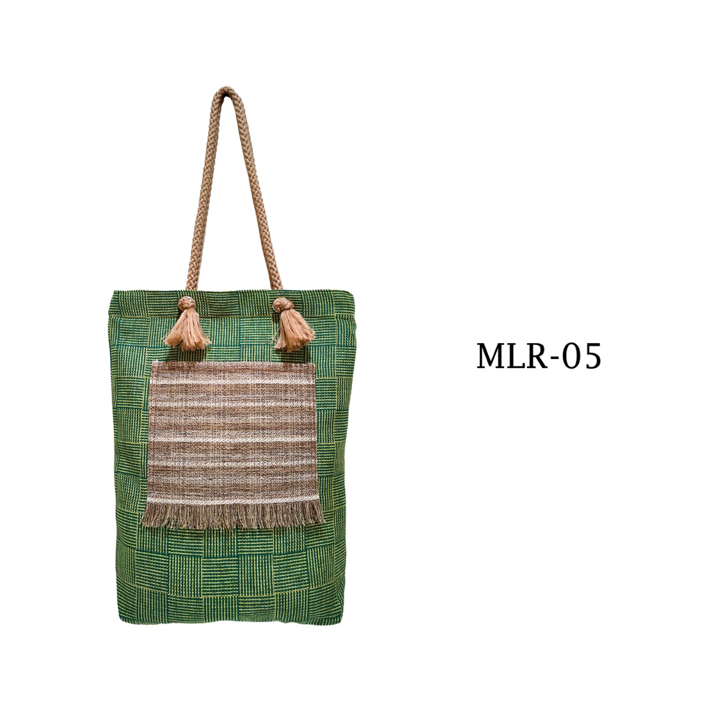Tote Bag Tali Sumbu Kantong Depan Totebag Wanita 37x30x5cm Motif MLR-05
