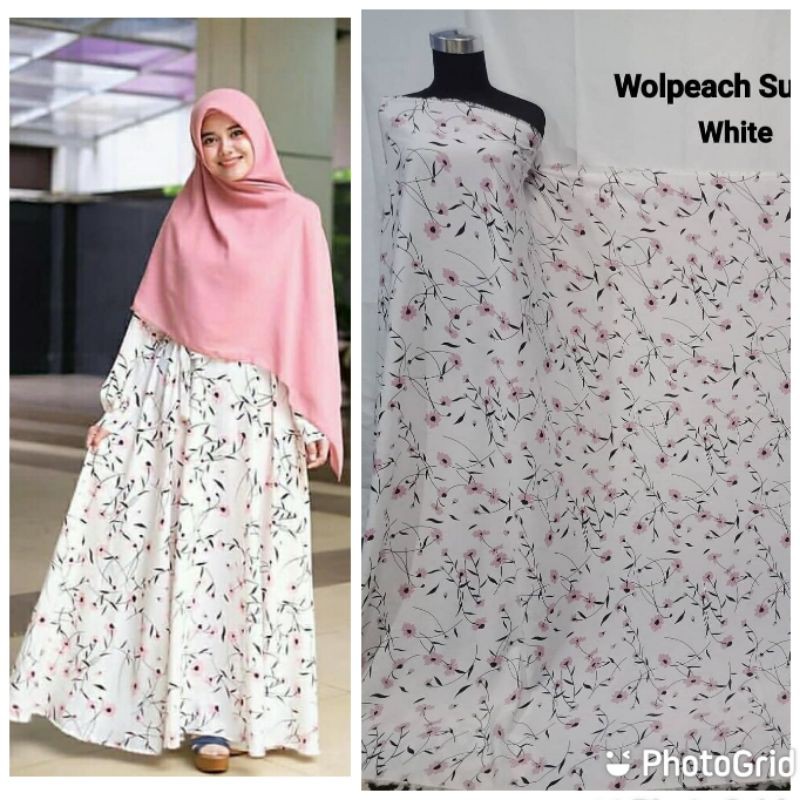 Obral kain Wolfis Monalisa / sunrise / bahan gamis meteran murah / wolpeachc