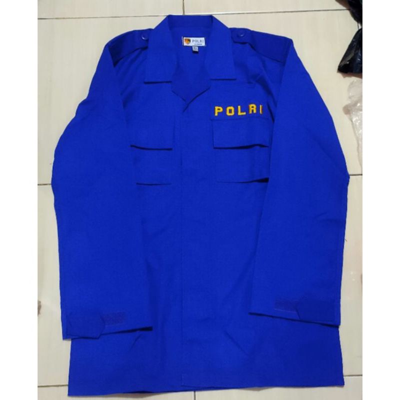 SERAGAM PDL BIRU | POLAIRUD 1 STEL ASLI JATAH POLRI 100%