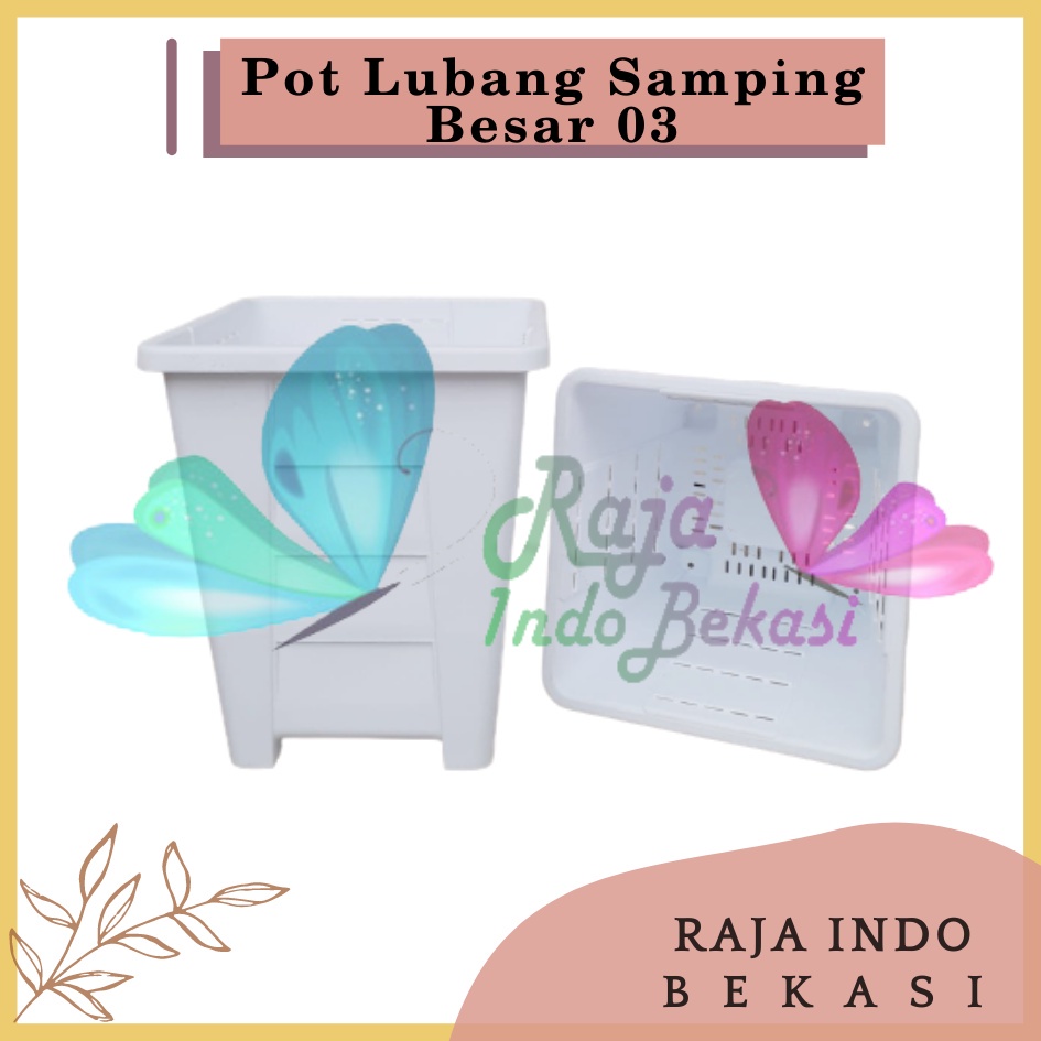 Pot Kotak Tinggi Lubang Samping Besar 03 Putih Hitam Orange Coklat Pot Aglonema Kaktus Besar Tinggi Murah 15 17 25 30 Pot Kotak Persegi Panjang Besar Tinggi - Pot Sinovac 01 02 03