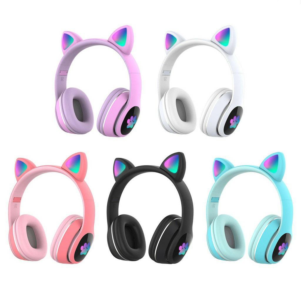 Cat Ear Headphone Wireless Bluetooth L400 LASER Seven Bright Colors V5.0