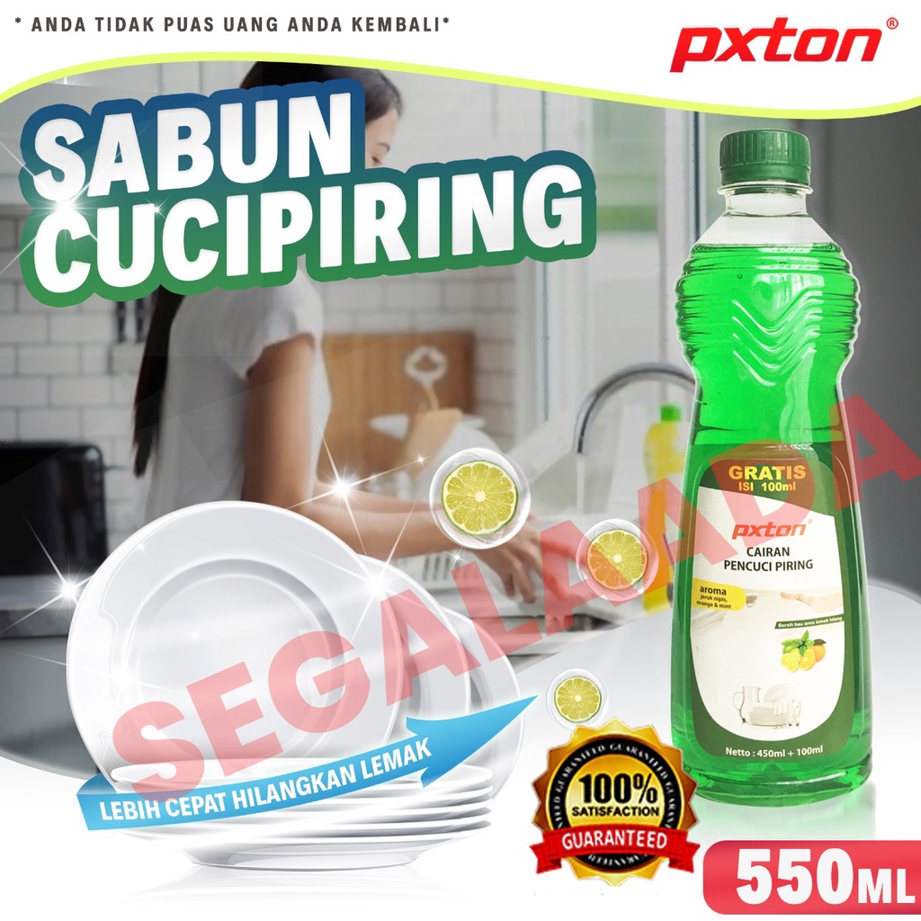 Sabun Cuci Piring PXTON Anti bakteri 450ml + Free 100ml