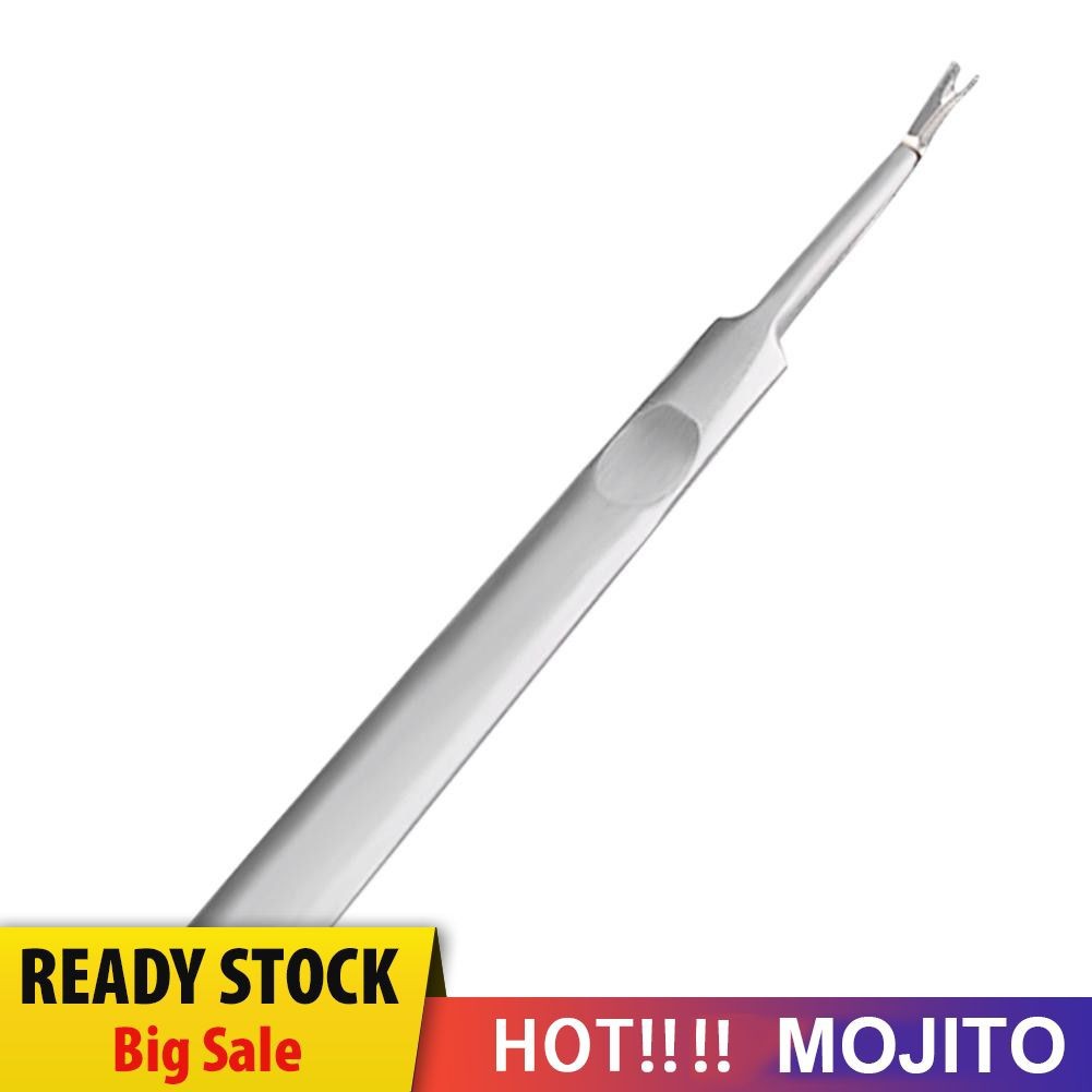 MOJITO Stainless Steel Cuticle Remove Pusher Manicure Pedicure Nail Dead Skin Fork Nail Cleaner