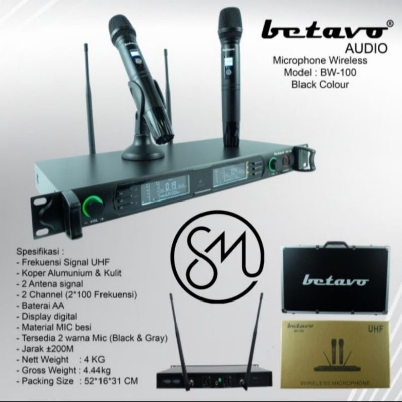 Microphone Wireless Betavo BW-100 mic