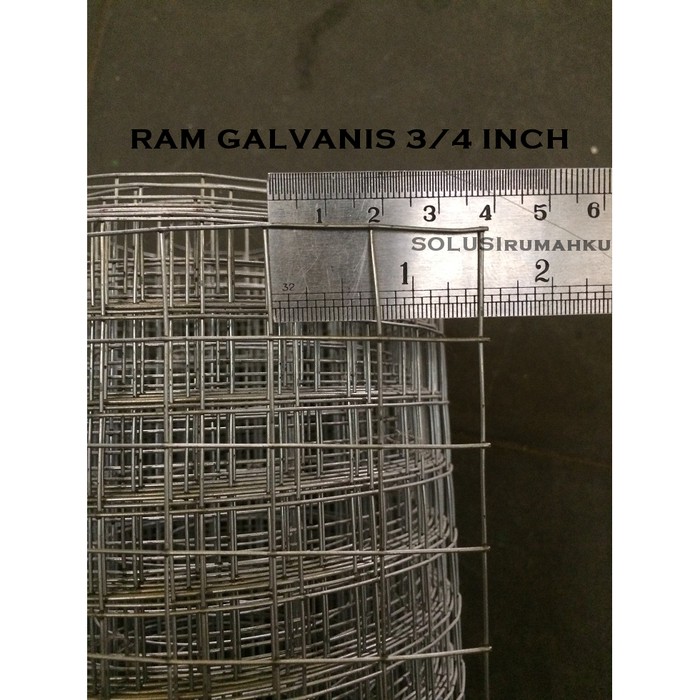 1 ROLL RAM KAWAT LOKET GALVANIS 3/4" SILVER KOTAK 3/4 INCH 2 CM