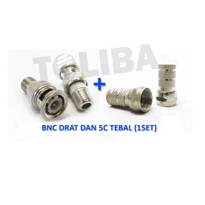 konektor conector connector bnc drat / jack bnc drat cctv kamera 1 set