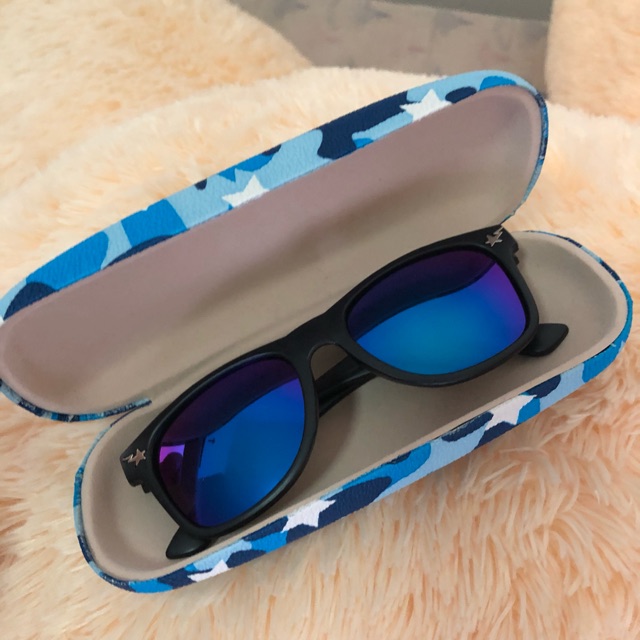 sunglasses a bathing ape bape warna biru dan casenya, original